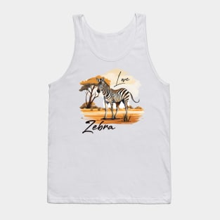 Happy Zebra Tank Top